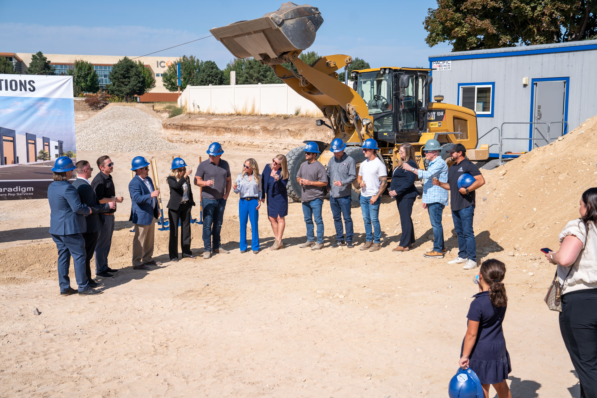 Allied Business Solutions Founder and CEO Tom Beeles speaking to attendees at the Meridian headquarters groundbreaking ceremony.