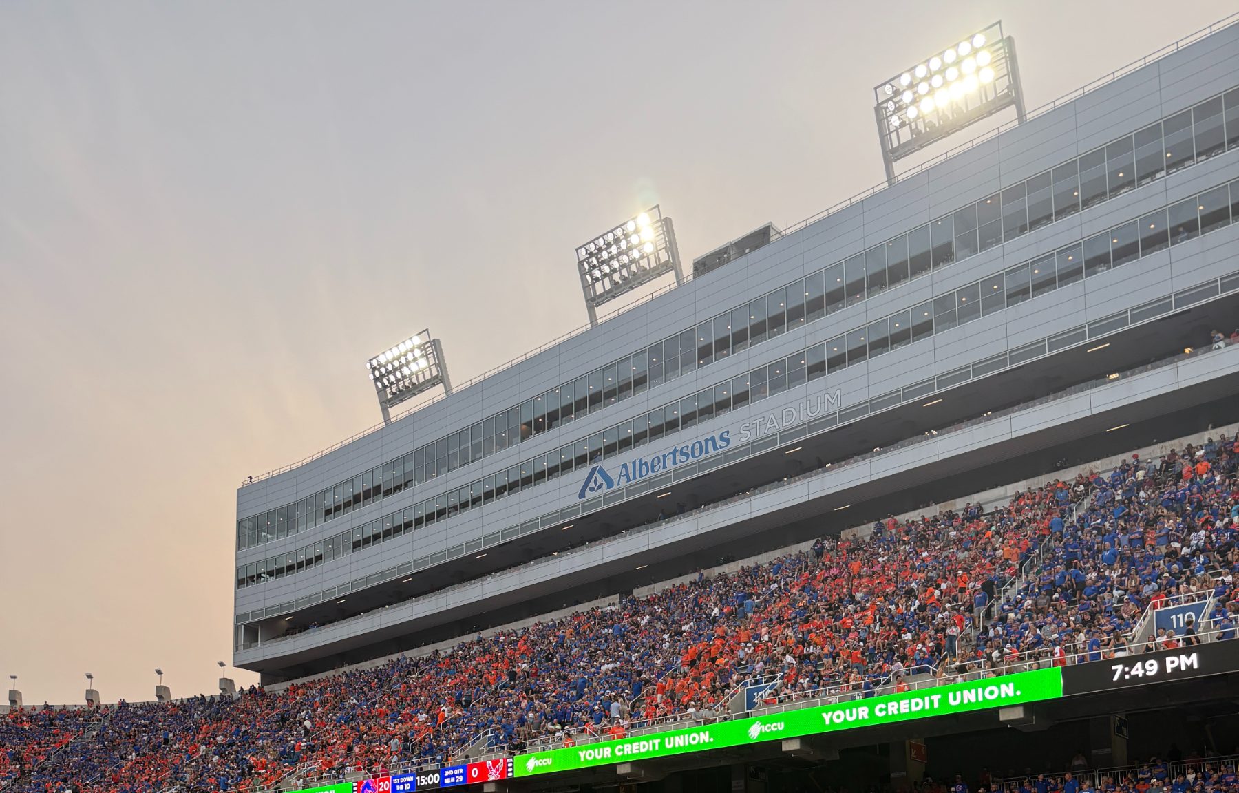 Boise State stadium crowd on game day