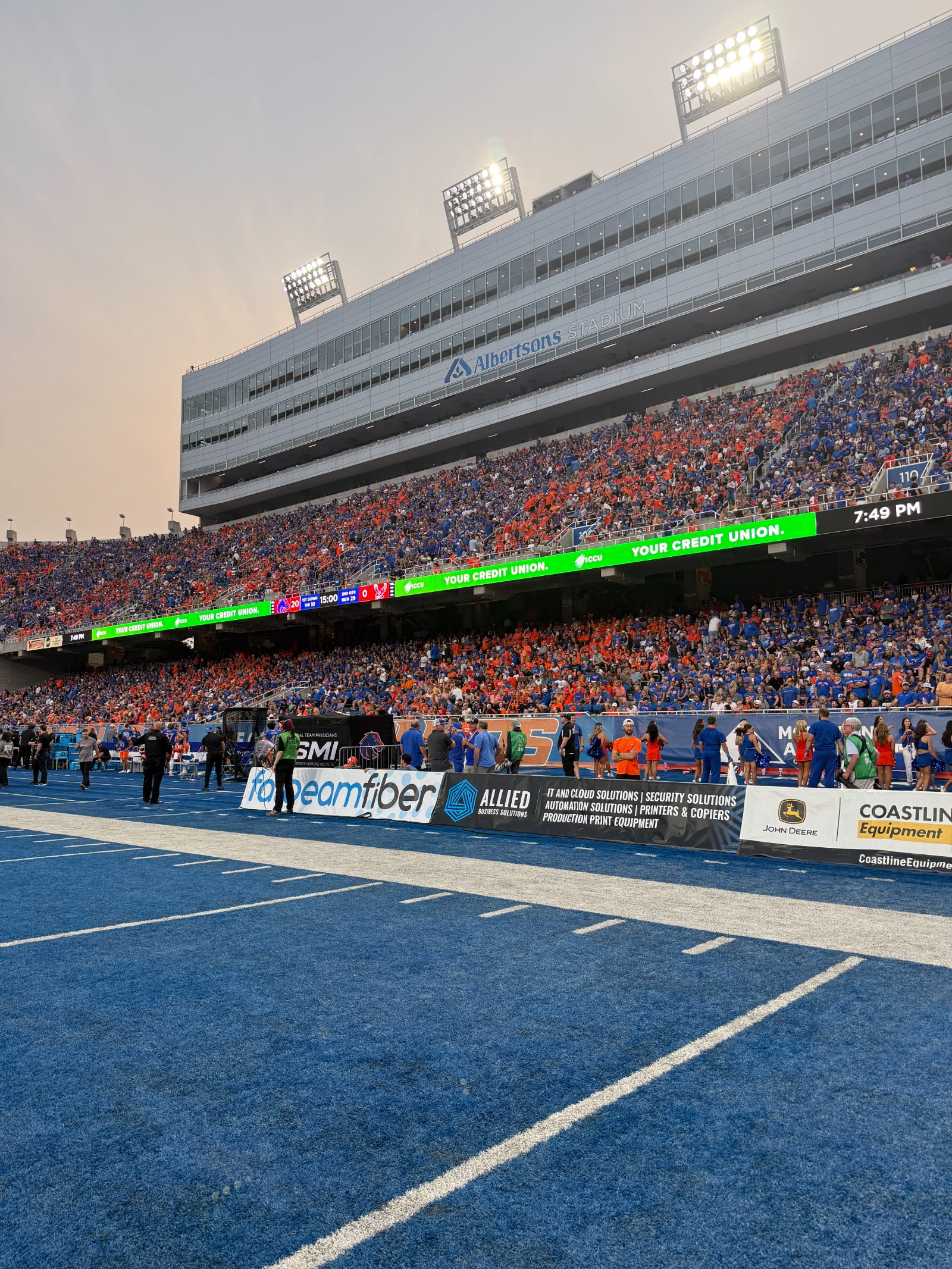 Boise State on the field