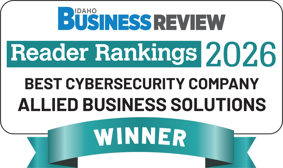 Idaho Business Review Reader Rankings 2026 Winner, Best Cybersecurity Company, Allied Business Solutions